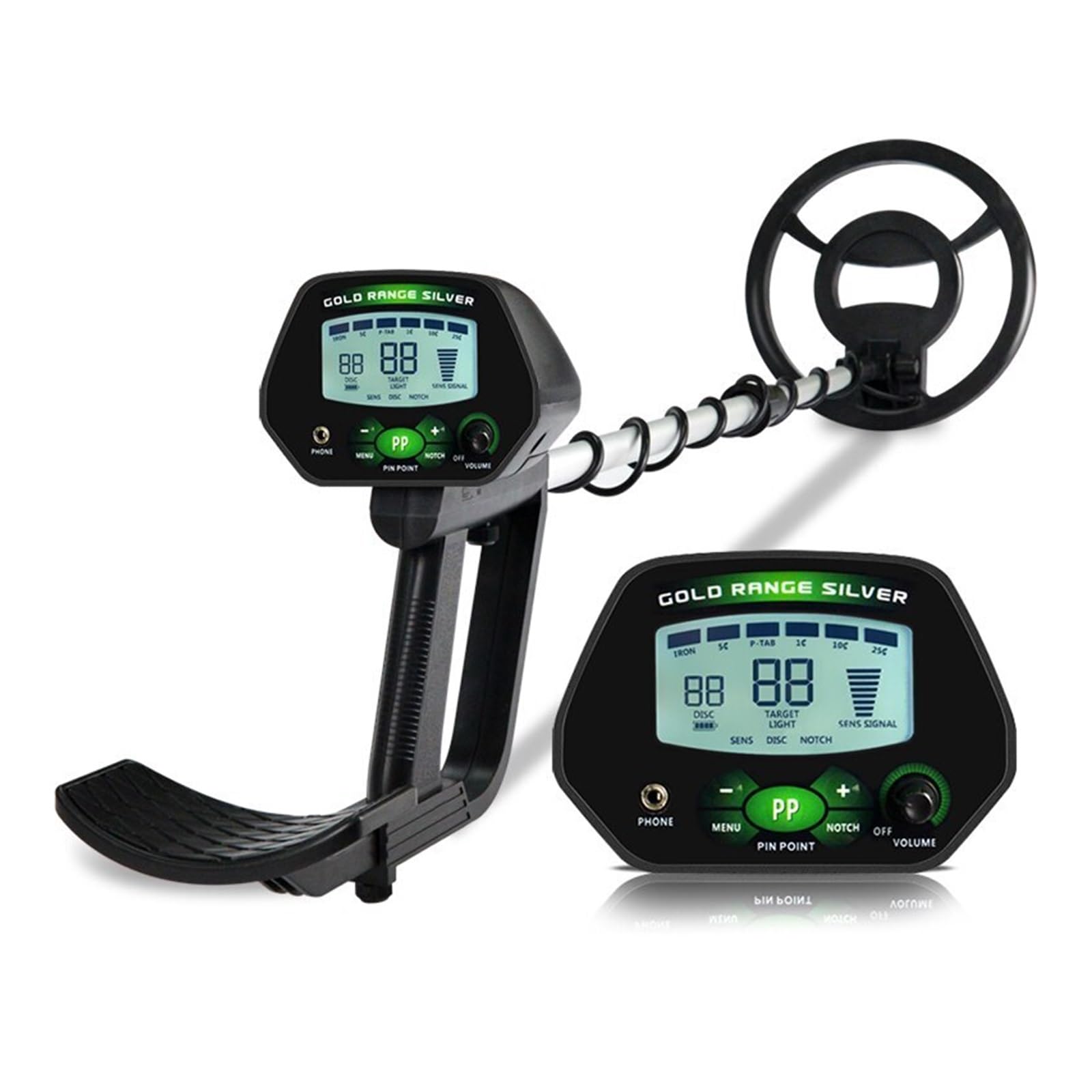 JKJZSALJ Md-4090 Metal Detector Underground Gold Detector High Accuracy Metal Finder Waterproof Search Coil Seeker Treasure High Accuracy