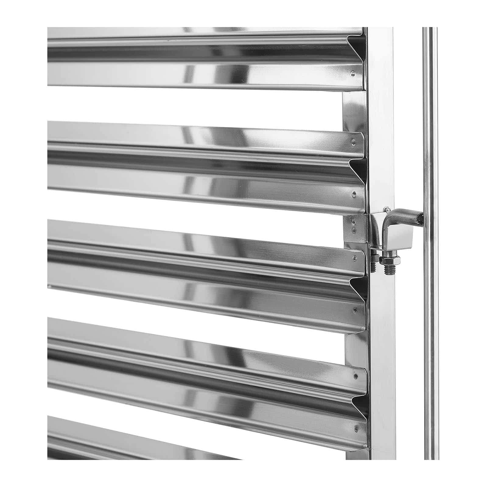 Royal Catering - Carrello per vassoi (16 attacchi GN, distanza di 80 mm, GN 1/1, 1/2, freno di stazionamento, acciaio inox) argento