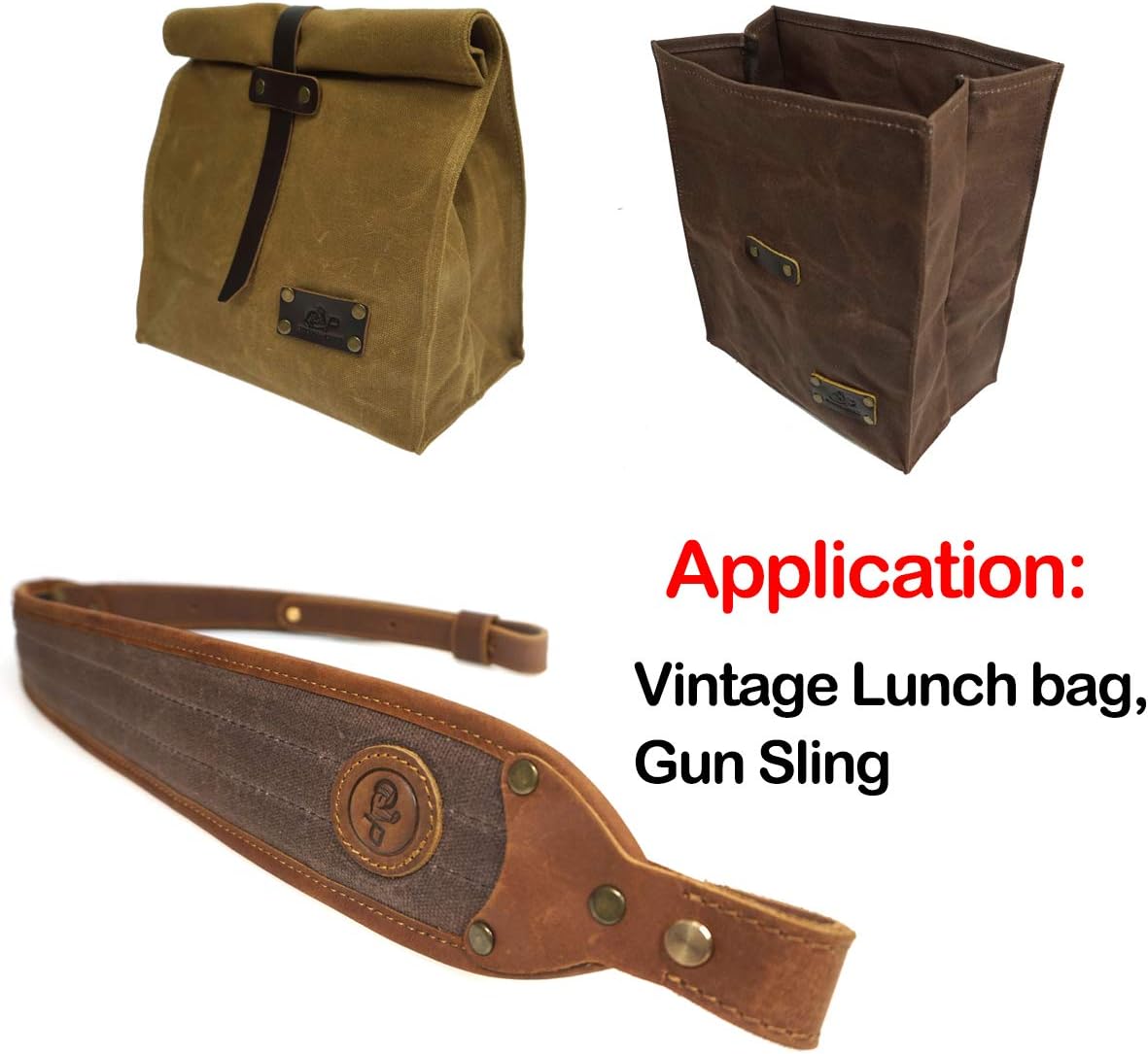 16 OZ Waxed Canvas Duck Fabric Craft Upholstery Tan Fabric by The Yard,100% Cotton One Yard, 54" Wide (Khaki, One Yard(36x58 inch))