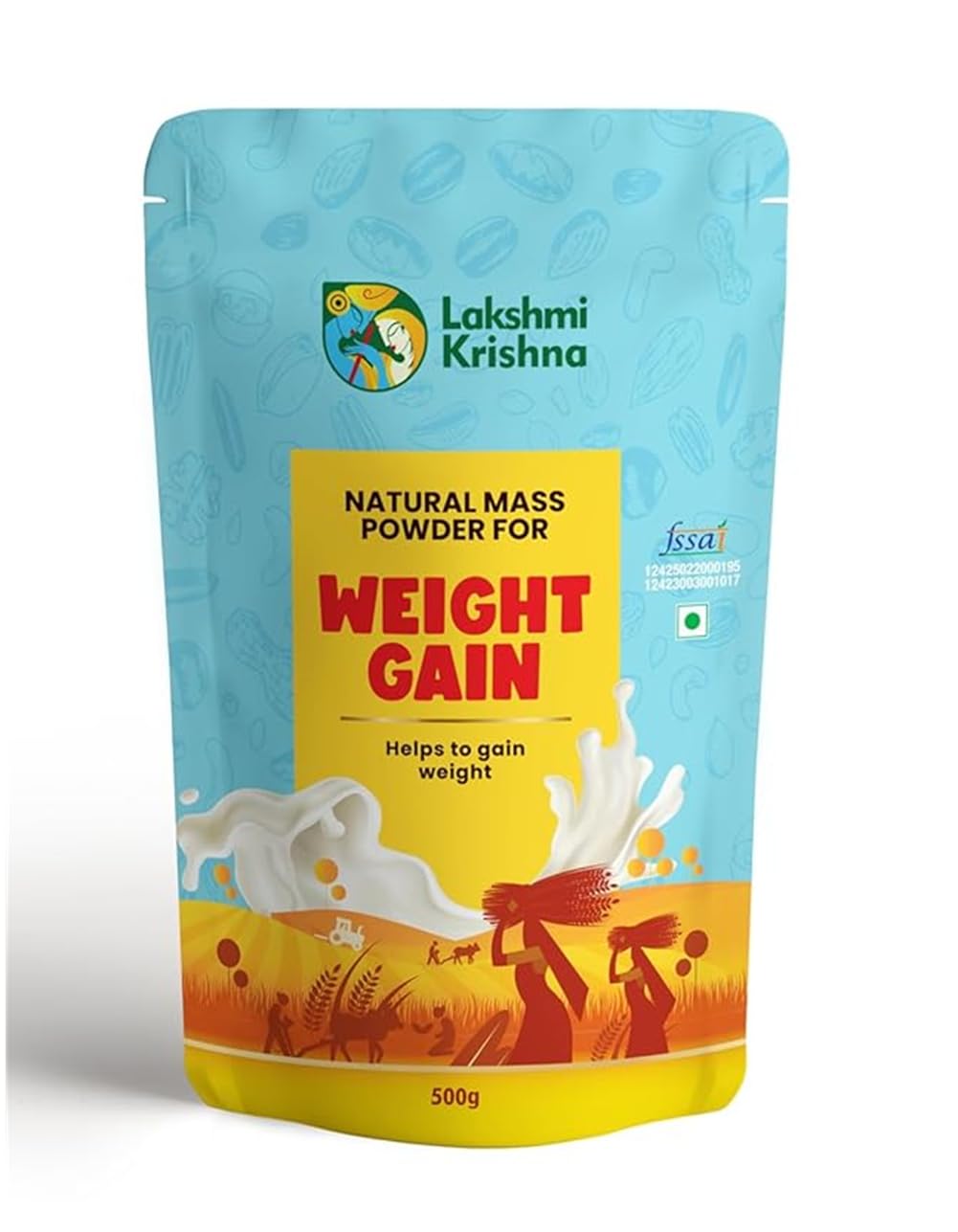 Lakshmi Krishna Naturals Weight Gain Powder | Natural Mass Gainer with Millets, Nuts & Dates | Healthy Weight Gain & Muscle Support | No Added Chemicals | Easy Digestion | 1KG — Amazon image 8