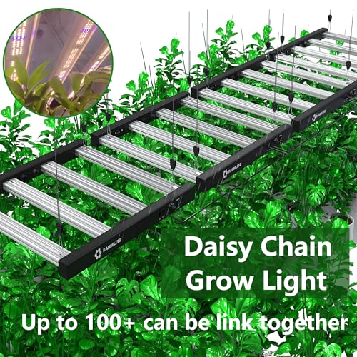 Image of FARMLITE LED Grow Lights for Indoor Plants Full Spectrum Growing Light Bar Plant Hanging Growing Lamps Seedling Daisy Chain Dimmable Board 4x4ft Coverage (260watts)