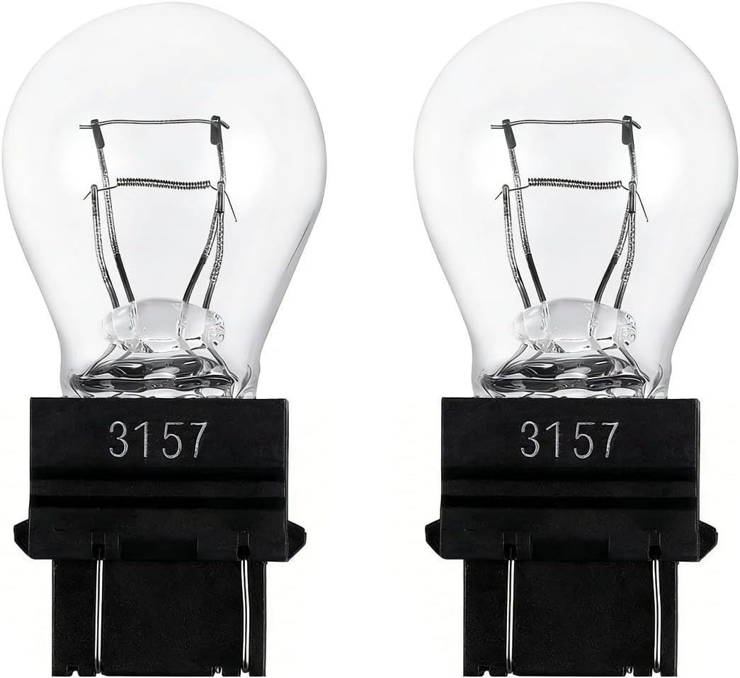 2PCS Car 3157 Bulb,12V P277W 3000K White,Long Life Miniatur