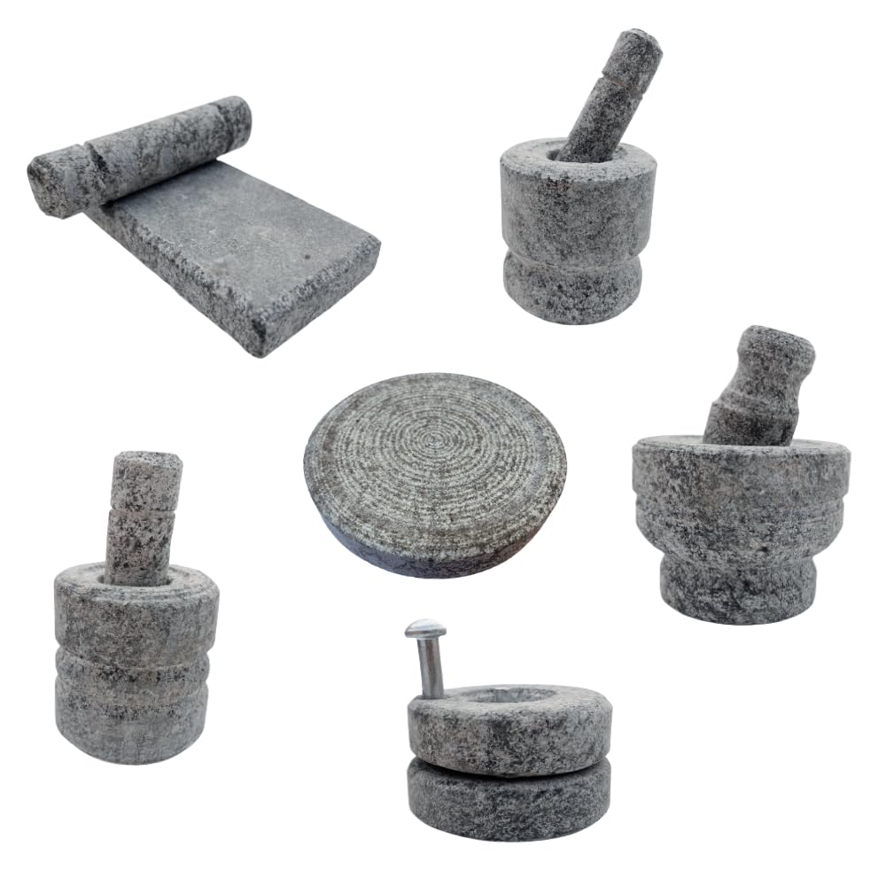 Miniature Kitchen Set Kids Toys Pooja and Grahapravesam Traditional Home Decor Grinding Stone Kitchen Playsets (Small Size) (Set of 6) (B0DFWRPZLS) Amazon Price History, Amazon Price Tracker