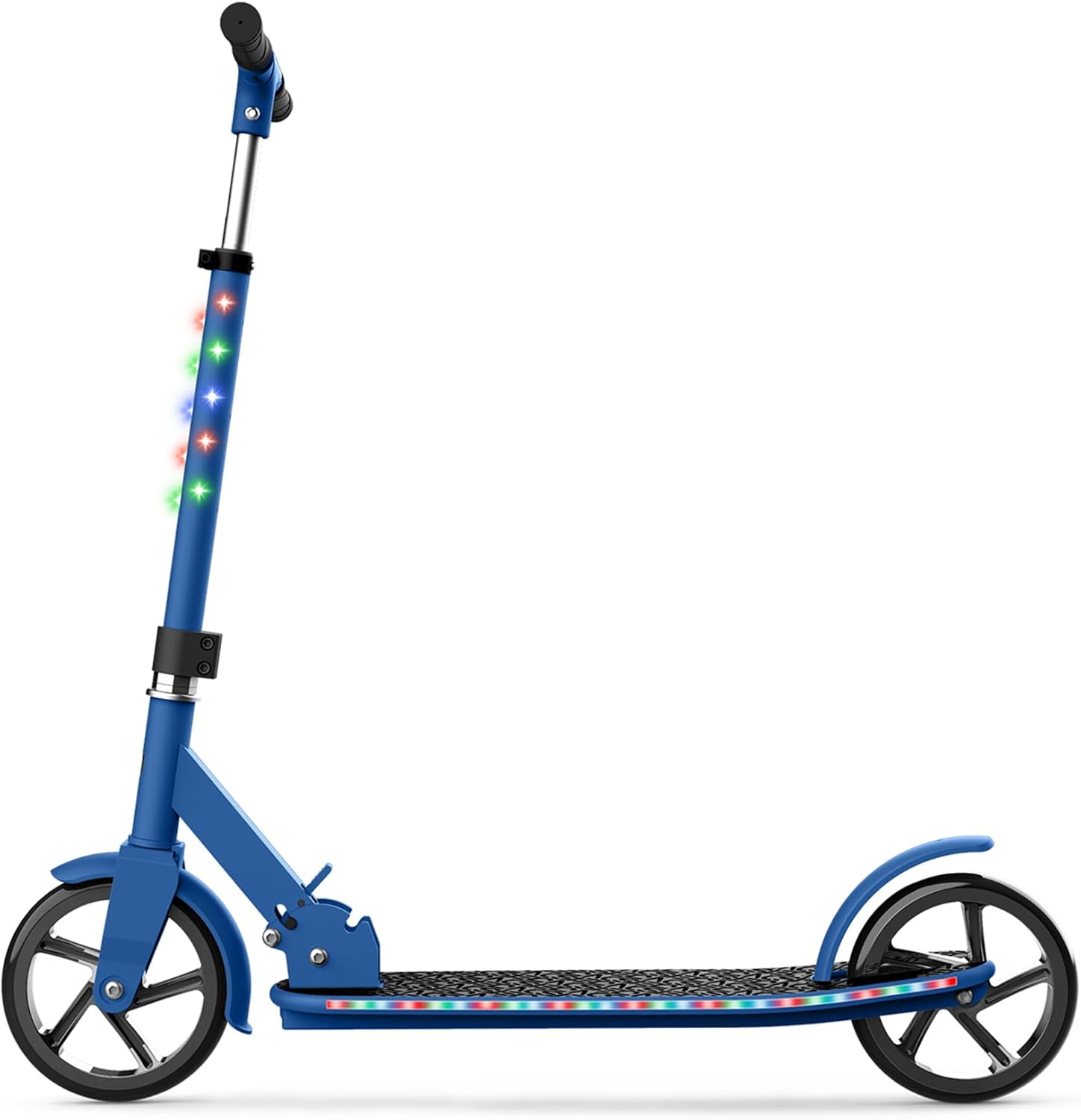 Jetson Jupiter Jumbo 2-Wheel Kick Scooter, Sturdy Wide Deck, Height Adjustable Handlebar, Rear Brake, Easy-Folding Mechanism, 8 inch wheels