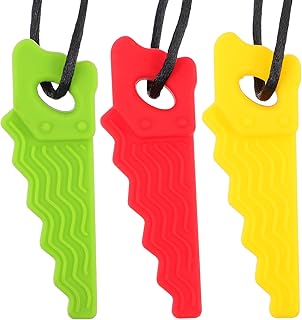 ibasenice 3 Peças Colar Com Pingente De Dente De Serra Colar Infantil Para Mordedor Infantil Colar Para Crianças Colar Para Bebê Colar De Mastigação Colar De Dentição Gel De Sílica