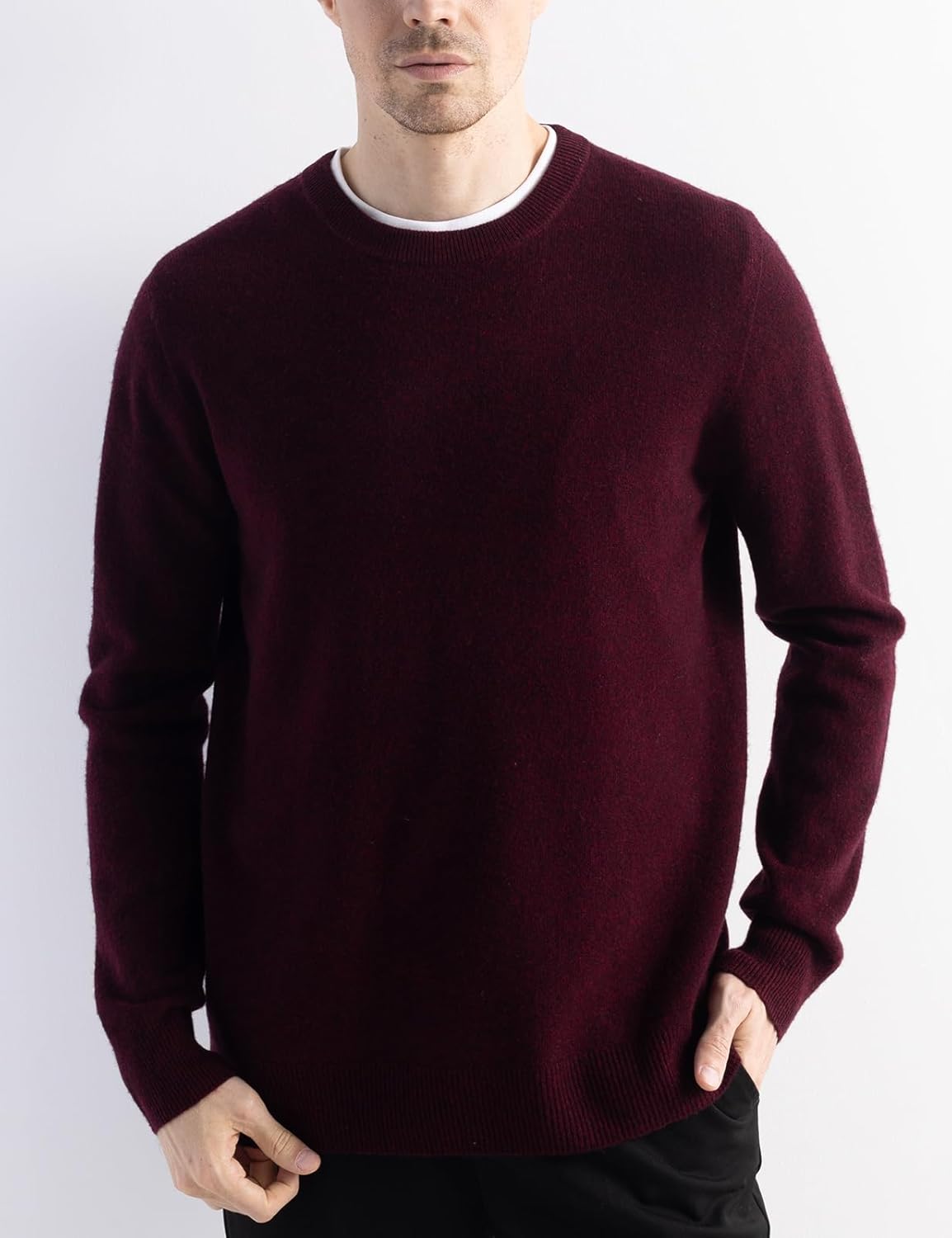 Chanyarn Men's 100% Merino Wool Sweater 2025 Fall Winter First-Line Ready to Wear Crew Neck Long Sleeve Seamless Knit Sweater - Image 2