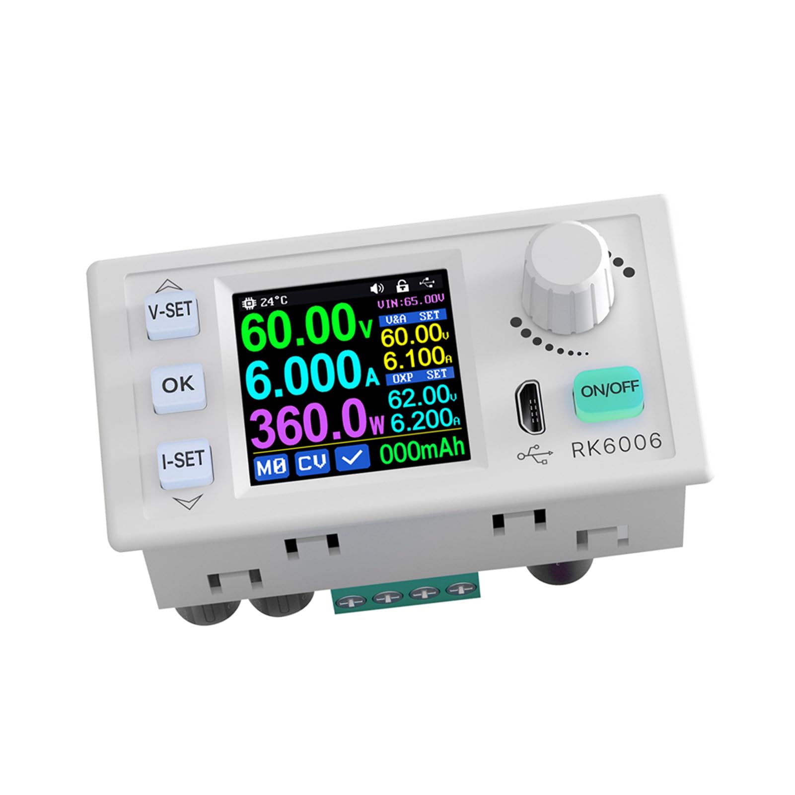 Stabilisierte Stromquelle, Einstellbares CNC-Gleichstromstabilisierungsnetzteil mit Mehreren Schutzfunktionen, 1,54-Zoll-LCD-Display, Hochauflösender Bildschirm, (RK6006-BT USB-