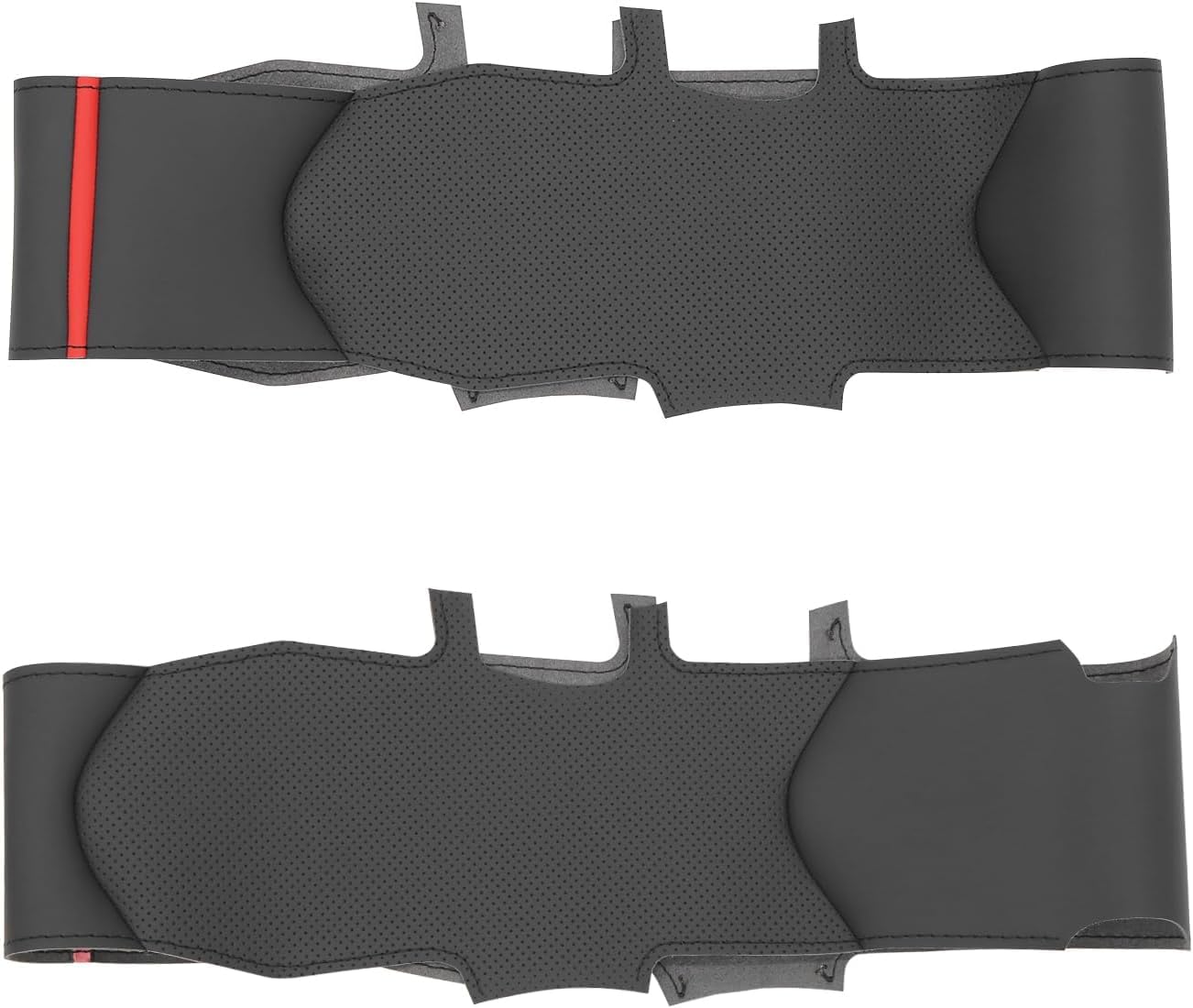 Steering Wheel Cover for BMW (M Sport),5 Series G60, i5 G60 2024, 7 Series G70 2024, i7 G70 2023 2024 Car Custom Fit OEM Hand Sewn DIY Black Genuine Leather Accessories Parts