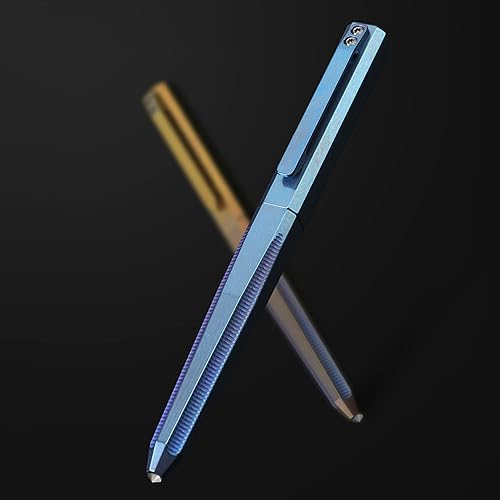 Miniatura 4 de Bolígrafo táctico tridimensional de titanio, bolígrafo Signature de 5 pulgadas, dorado