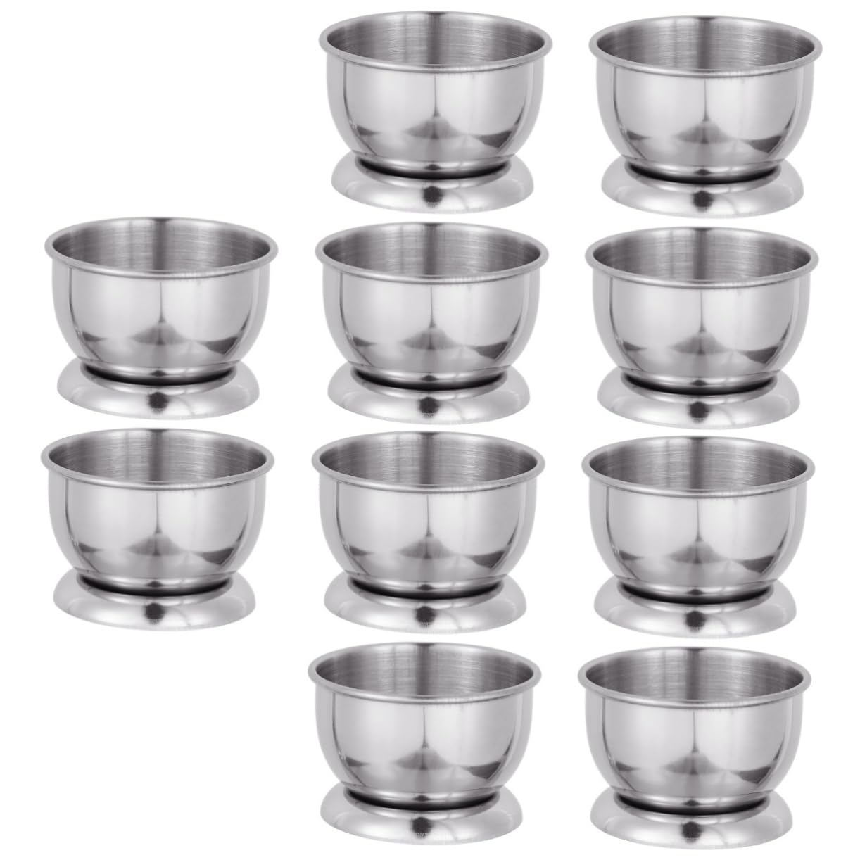 GLEAVI 5 Sätze Kleine Teetasse Faltbar Tassen Reisen Haushaltstea Edelstahl -teebecher Trinkbecher Aus Metall Rostfreie Teetasse Becher Aus Edelstahl Rostfreier Stahl Silber 2 Stücke * 5