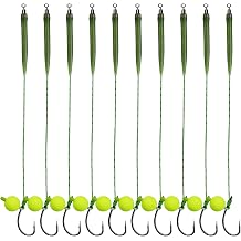 Carp Fishing Hair Rigs Carp Fishing Gear with Braided Thread Line, Carp Fishing Hooks Size 2/4/6/8, Swivel Snaps and Artificial Carp Boilie Eggs