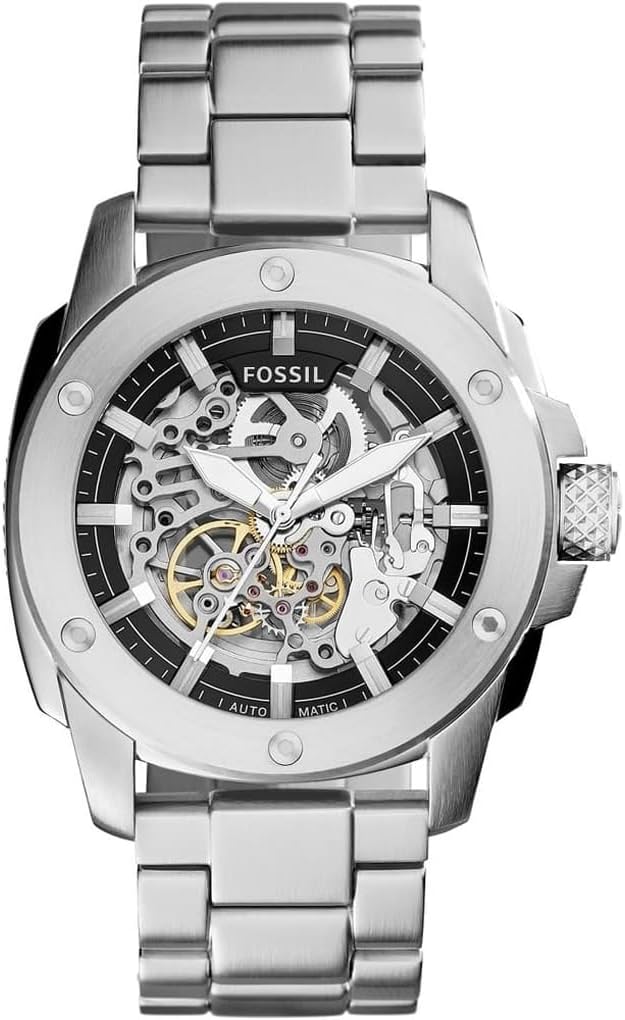 Fossil Modern Machine Reloj automático para hombre con esfera esquelética ME3081
