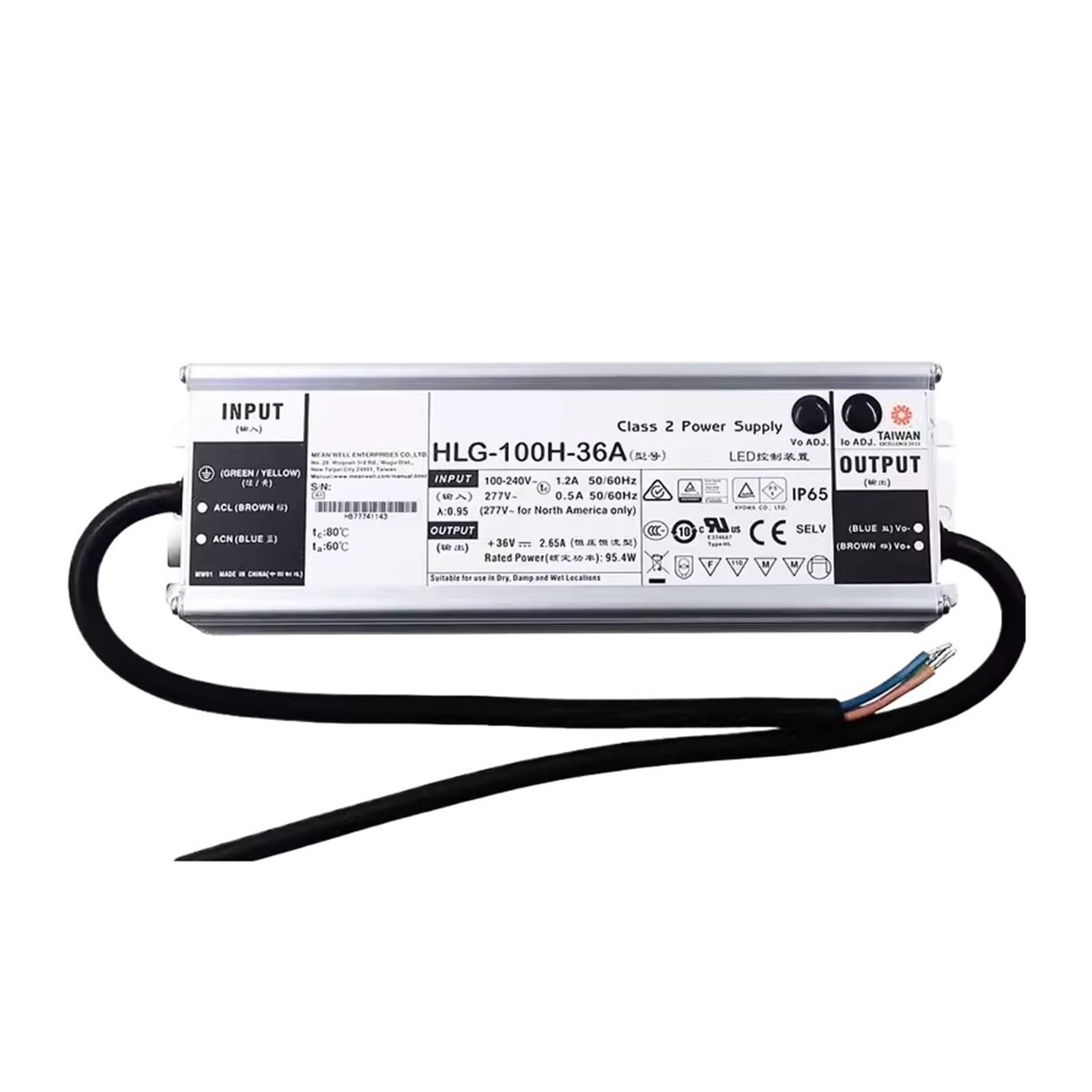BRODEFUP HLG-100H-24 100W Constant Voltage + Constant Current LED Driver HLG-100H
