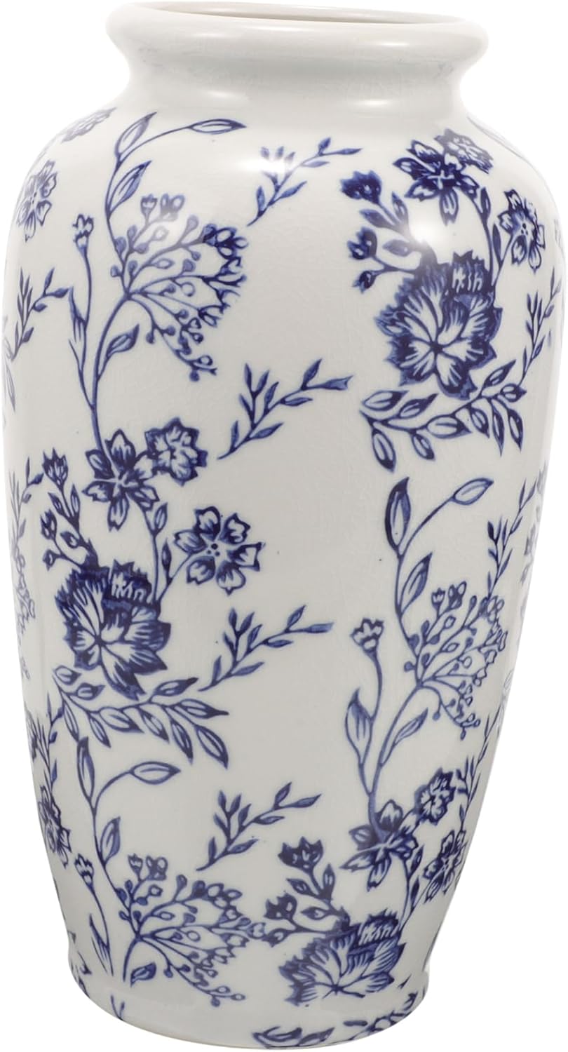 LIFKICH Blue and White Porcelain Vase Chinese Floral Vase Feng Shui Vase China