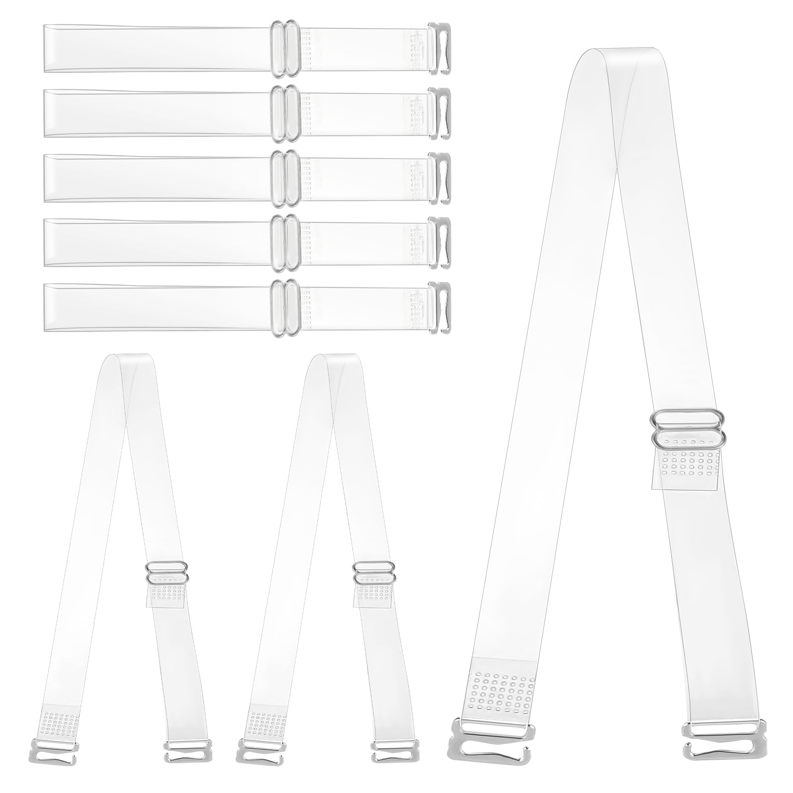 3 Paar Transparente BH-Träger – Unsichtbar, Rutschfest & Verstellbar (15 Mm, TPU-Material)