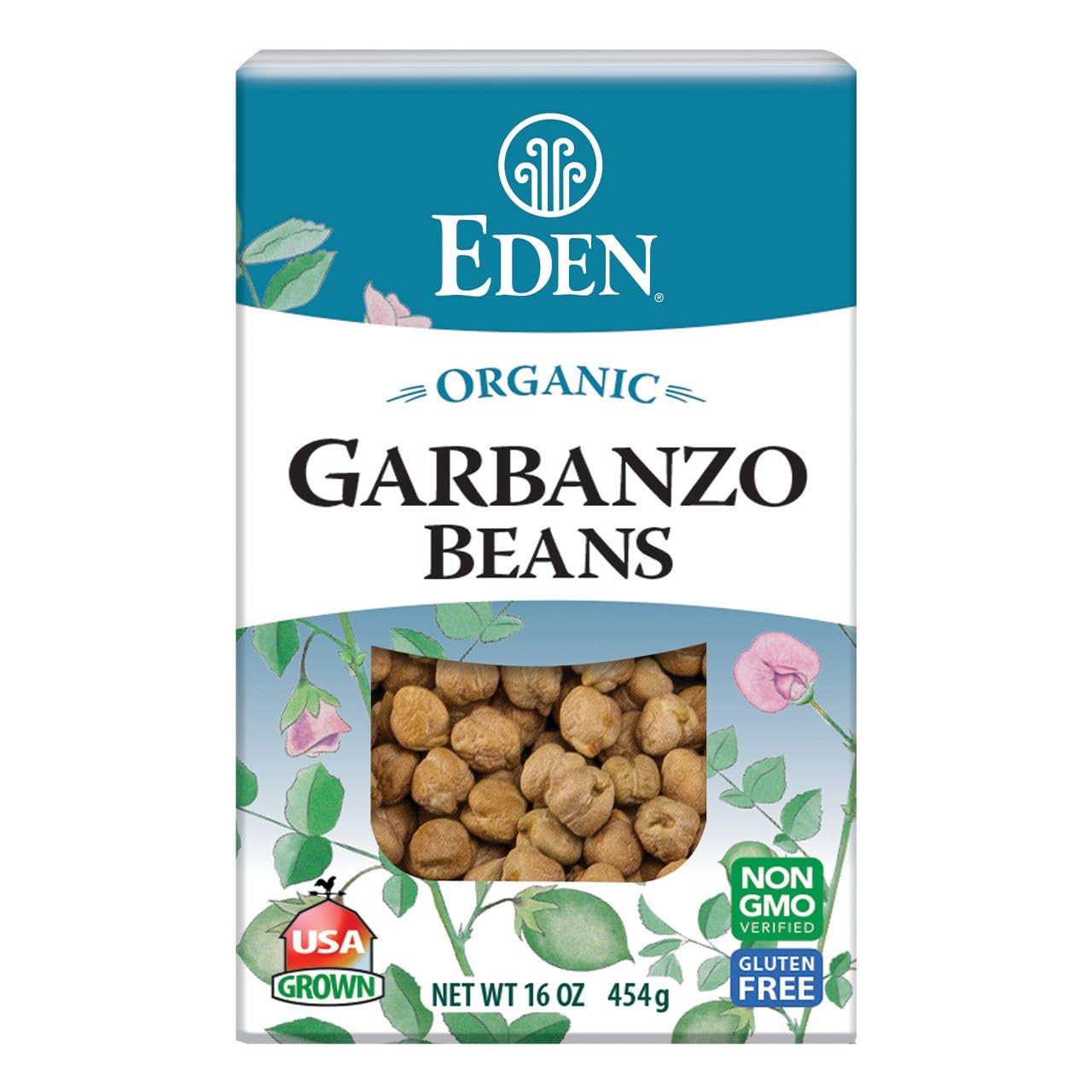 Eden Foods Organic Dry Garbanzo Beans, Vegan, 16 Ounces (Pack Of 12)