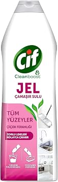 Cif Jel Y zey Temizleyici Cleanboost T m Y zeyler i in Leke  kar c   ama r Sulu  i ek Ferahl  750 ml