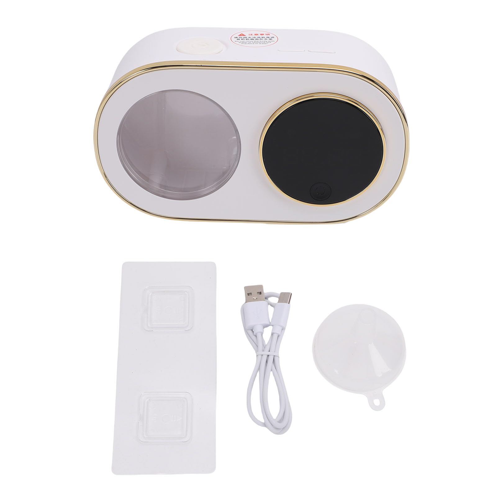 Cryfokt Automatischer, Schäumender Handseifenspender, Berührungslos, für Badezimmer, 320 Ml, Wiederaufladbar, Wandmontage, ABS (White)