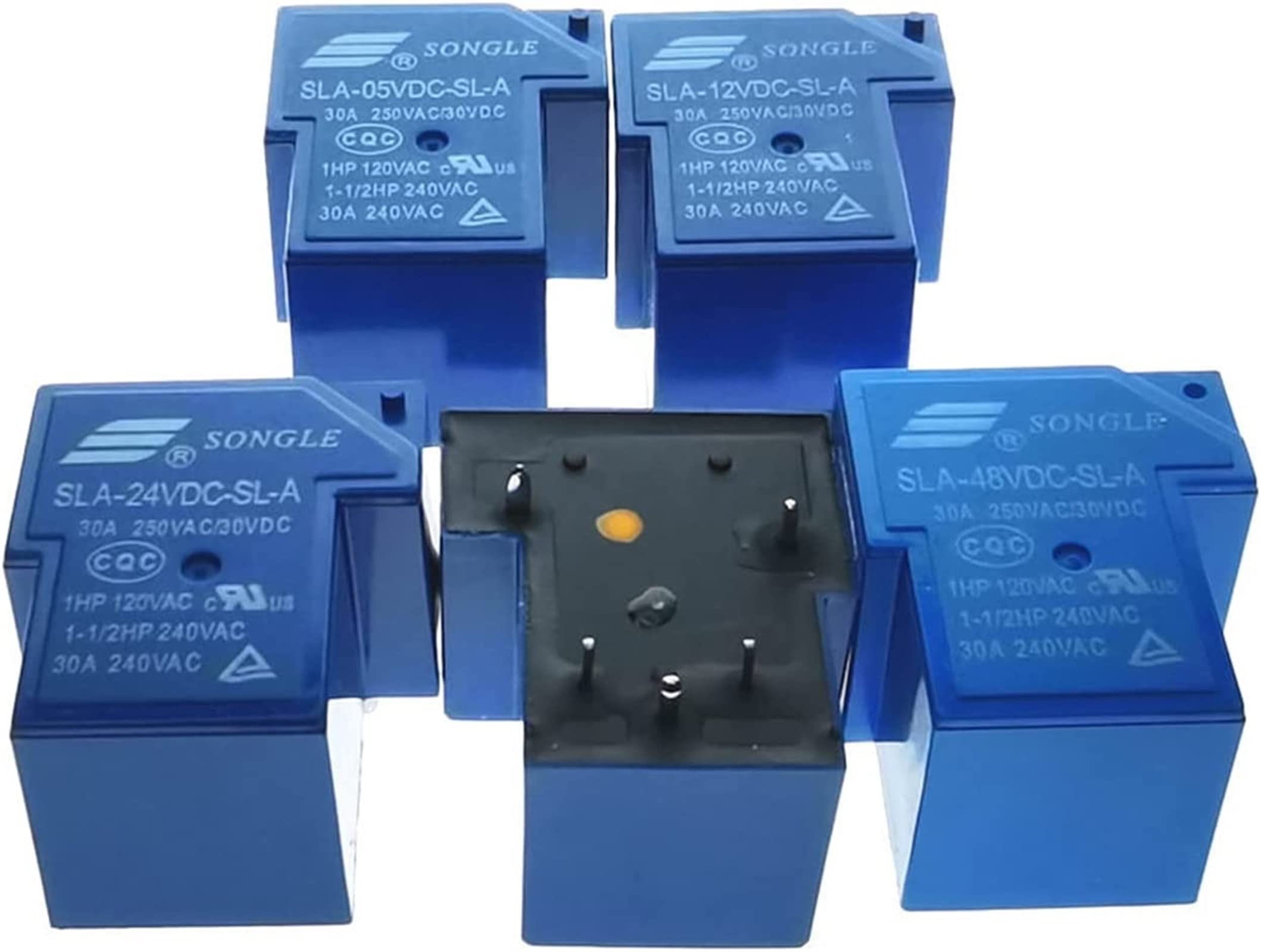 AERBNYEQP Relay 2PCS DIP5 SLA-24VDC-SL-A SLA-12VDC-SL-A SLA-05VDC-SL-A SLA-48VDC-SL-A 5V 12V 24V 48V 30A