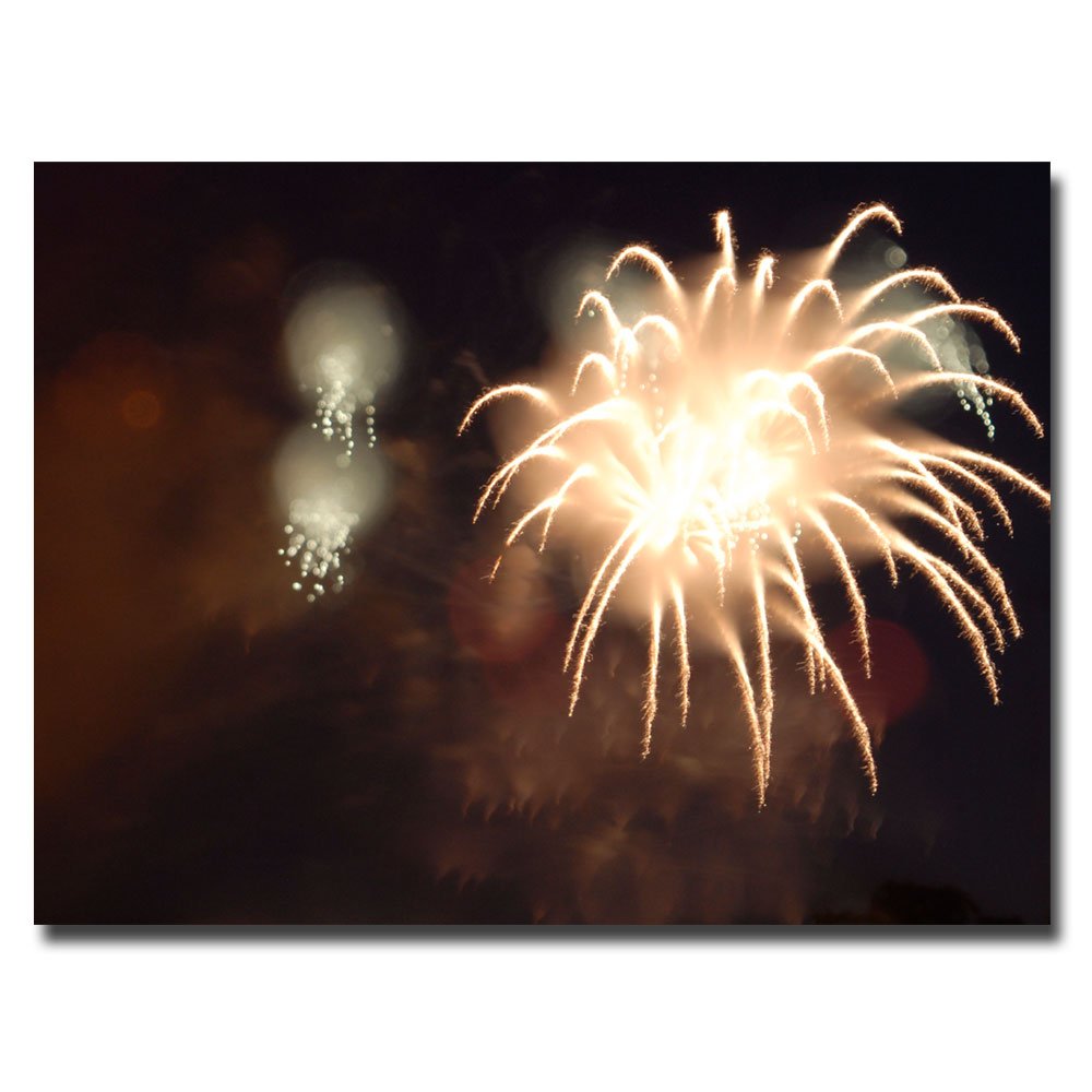 Trademark Fine Art Abstract Fireworks IV by Kurt Shaffer Canvas Wall Art, 35x47-Inch