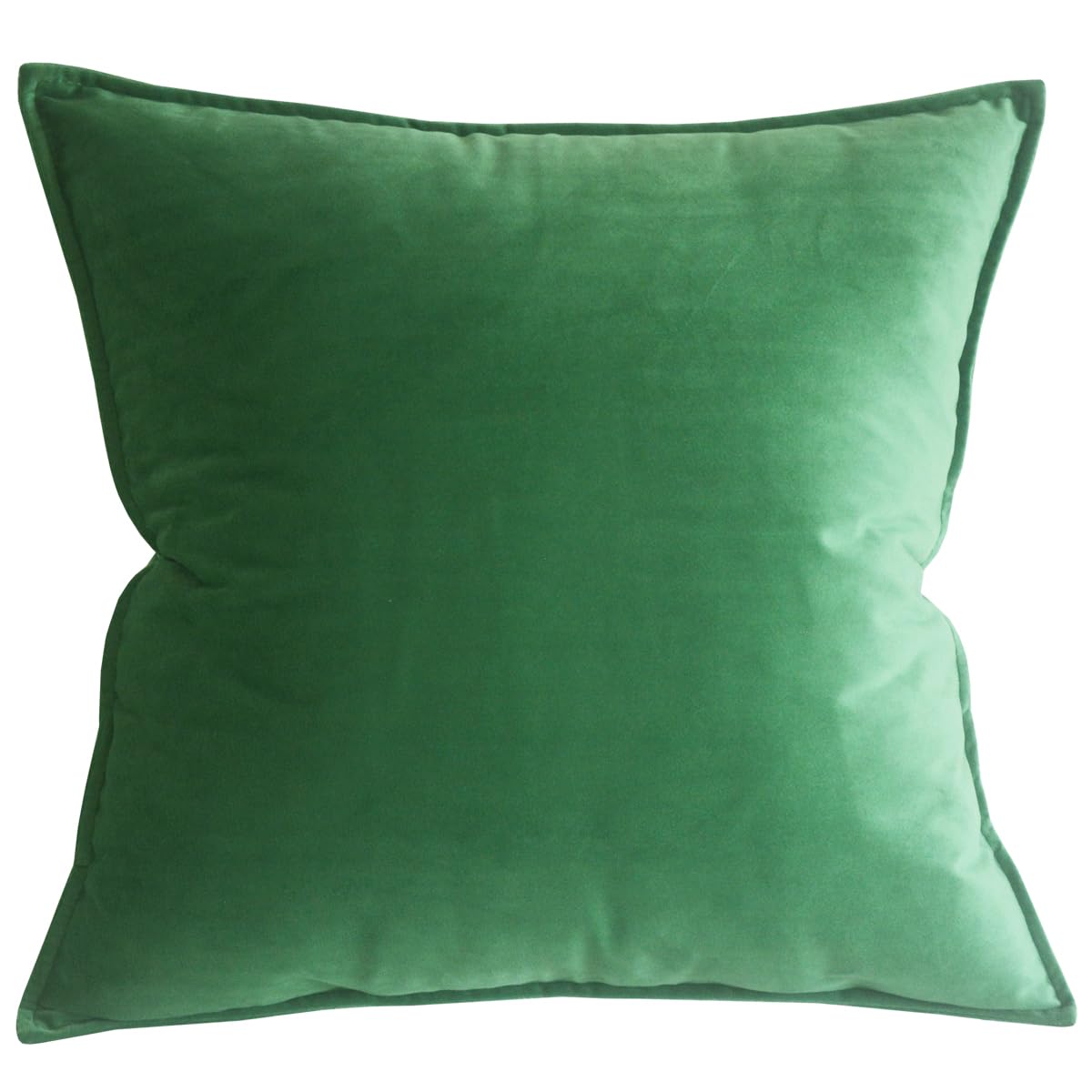 Lutanky Velvet Cushion Covers 60 x 60 cm Green Large Throw Pillow Covers Soft Square Pillowcases for Sofa Couch Bedroom Accessories 24 x 24 Inch