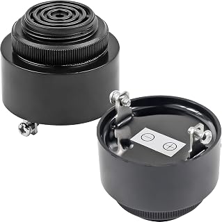 RUNCCI-YUN 2 Piezas electrónico Zumbador,DC 3-24V Zumbador Piezoeléctrico Alarma electrónica Sonido Continuo(Negro)