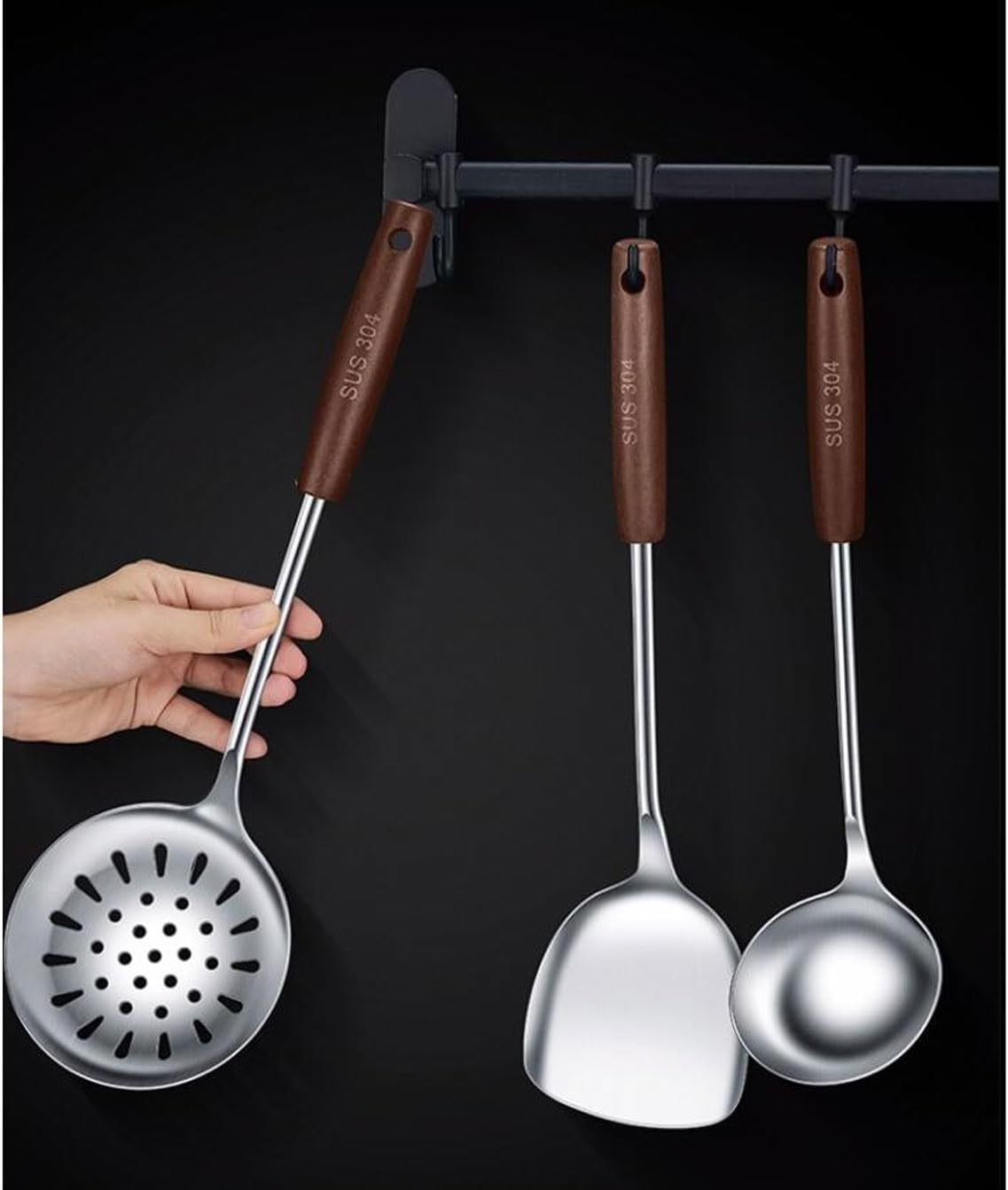 Kitchen Tools Cooking Utensils Sets Spoons for Cooking Spatulas Cookware Dining Gadgets Stainless Steel Spatulas Spoons 7 Pieces