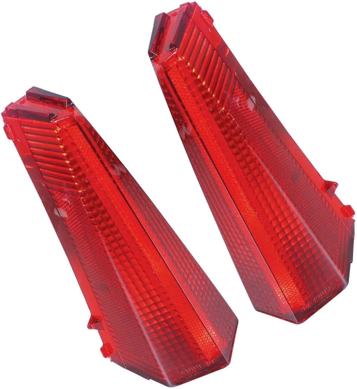 Compatible with for 1969 Cadillac DeVille Base Convertible Tail Fin Lamp Lens Set