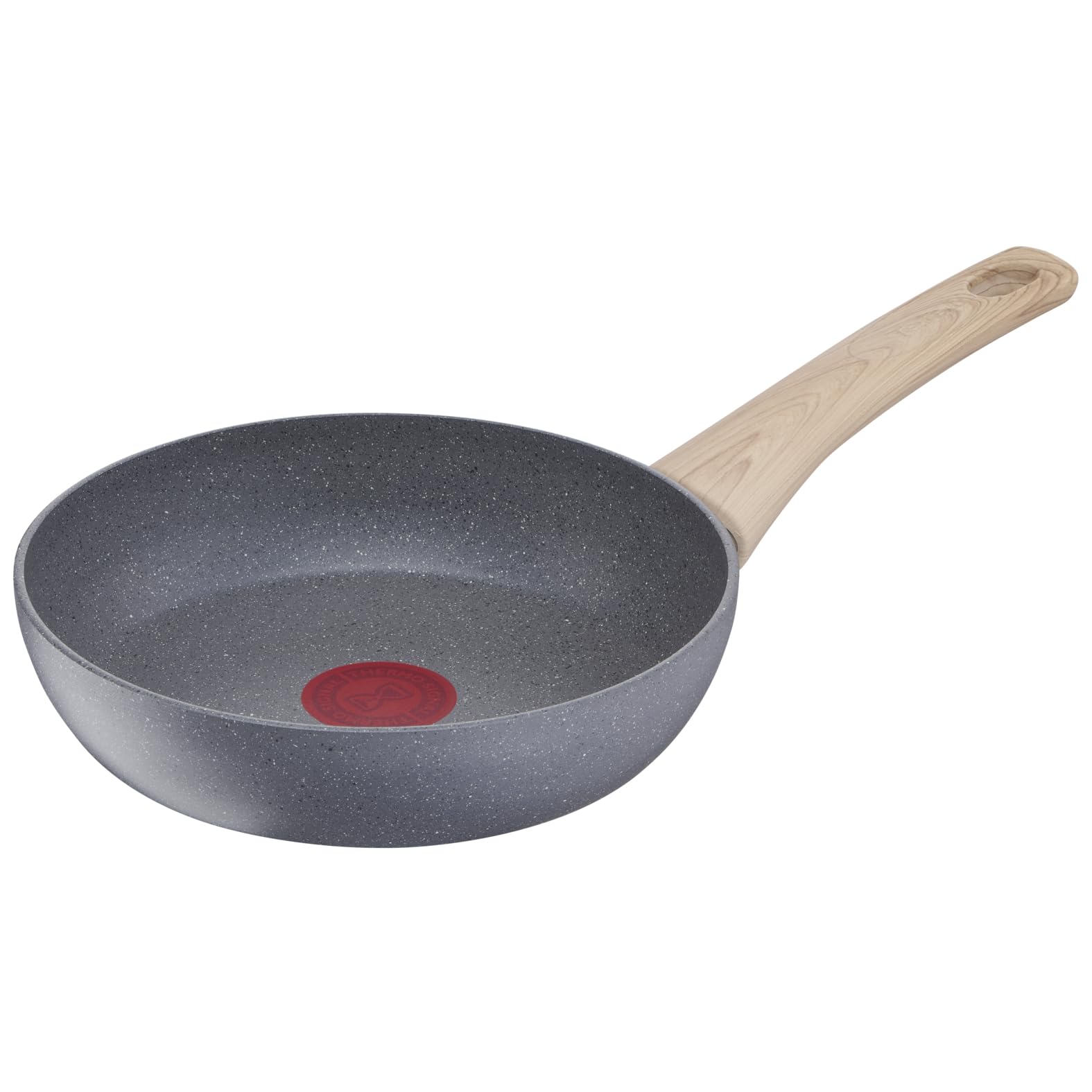 TEFAL G2669282 Natural Force, zestaw, garnek 5.2L, patelnie 24/20 cm, szklana pokrywka, drewniana szpatułka, aluminium, indukcja, szare
