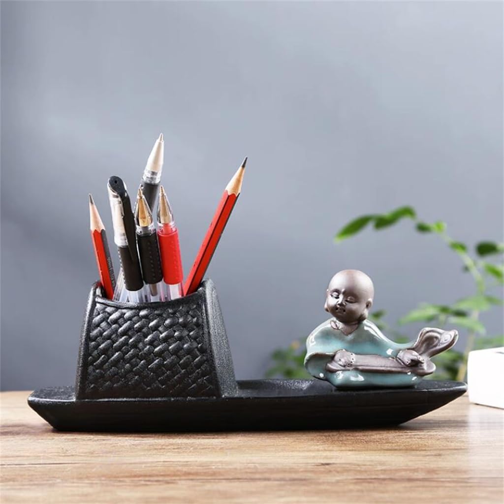 Décoration porte-stylos, bureau, céramique de bureau pour étudiants, adorable et multifonctionnel