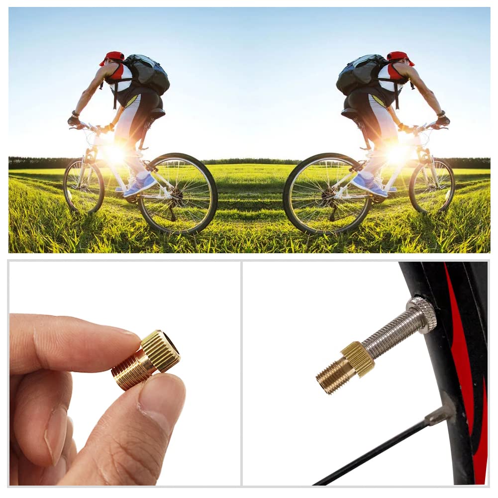 10 Pack Presta to Schrader Valve Stem Adapter Converter Bicycle Bike Tire Tube