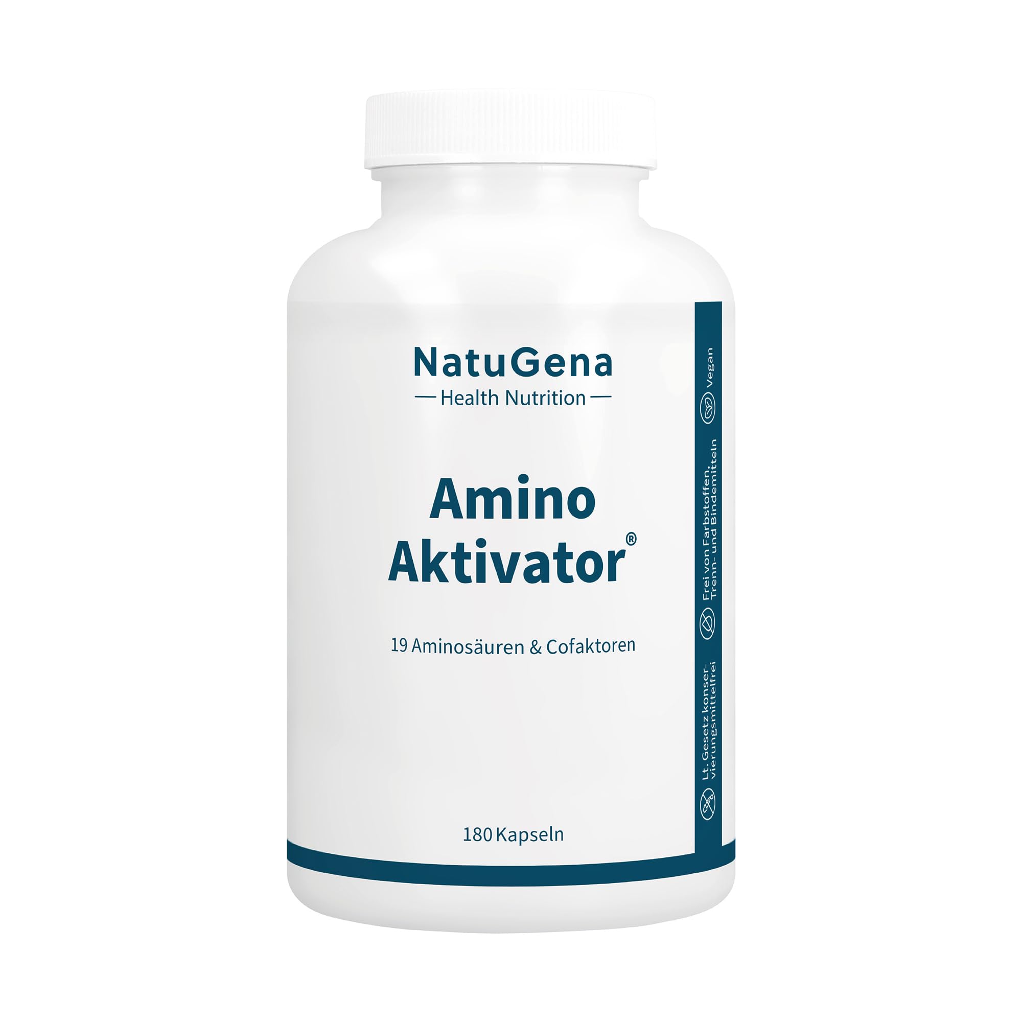 NatuGena AminoAktivator – 19 Aminosäuren & Cofaktoren, 180 Kapseln