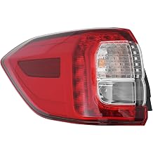 LED Tail Light Assembly for Subaru Ascent 2019 2020 2021 2022 2023 Left Driver Side Rear Outer Tail Light Brake Lamp Replacement Black Housing Clear & Red Lens SU2804112 Left Driver Side