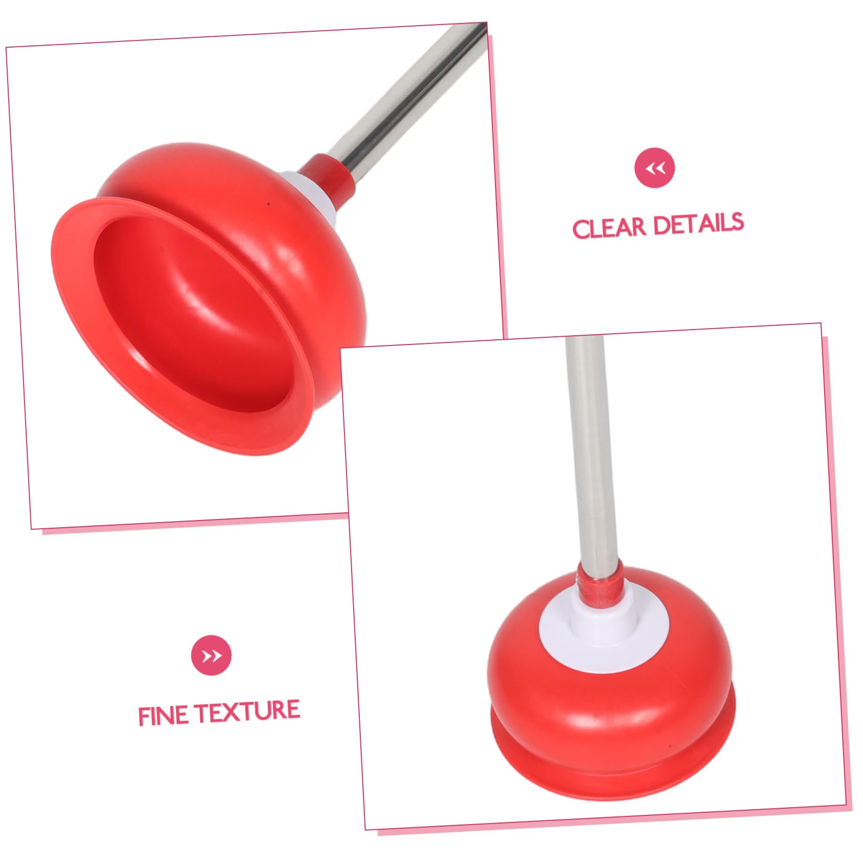 Healeved Ventosa Stura WC con Manico in Acciaio Inox, PVC, Rapida | Casa e Luoghi Pubblici, Compatto e Salvaspazio, Uso Ampio, Accessorio Bagno Colore Casuale