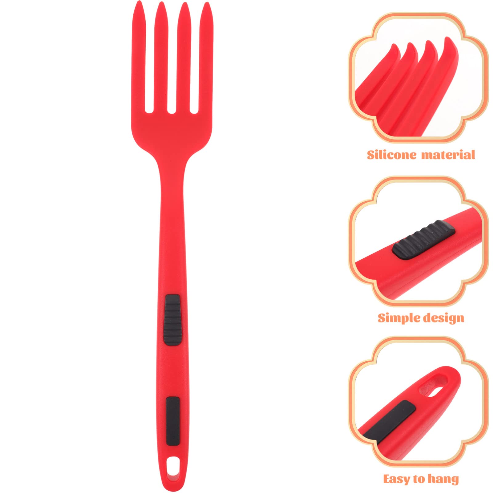 Snapklik.com : Silicone Flexible Fork Kitchen Pasta Server Fork Cooking ...