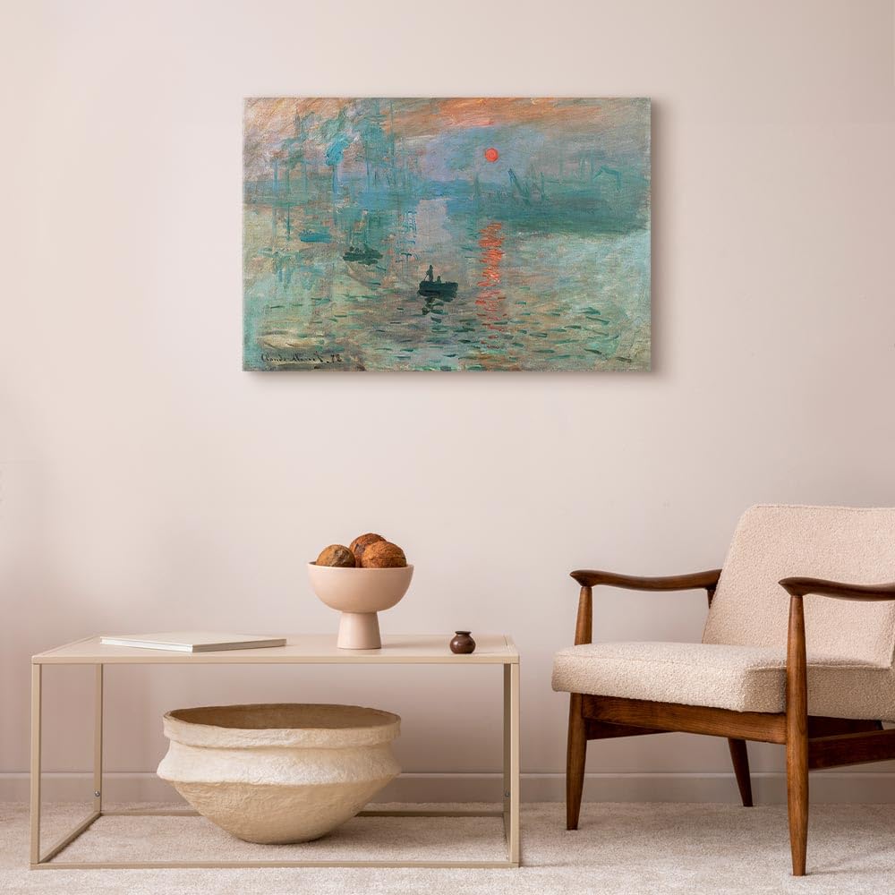 murando - Quadro Acustico Claude Monet 120x80 cm 1 Pezzo Schiuma Acustica Quadri Stampa su Tela - Protezione Rumori Fonoassorbente Decorazione parete Ufficio Impressione Alba l-G-10036-b-a
