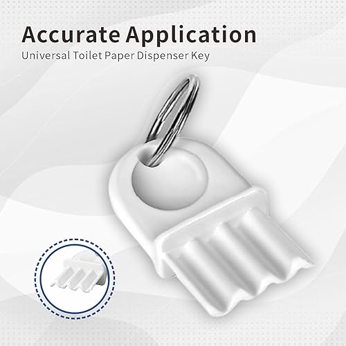 Miniatura 5 de Llave dispensadora de toallas de papel y 5 metanillos, llave dispensadora de papel higiénico, reemplazo universal para dispensadores de toallas de