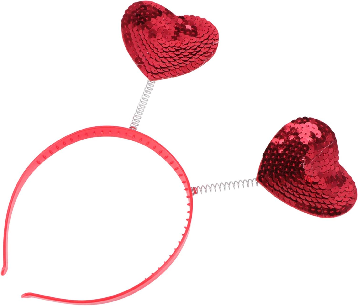Lurrose Valentine Sequin Heart Headband Lightweight Love Shaped Hair Band for Women Valentines Day Party Hair Accessories - Image 5