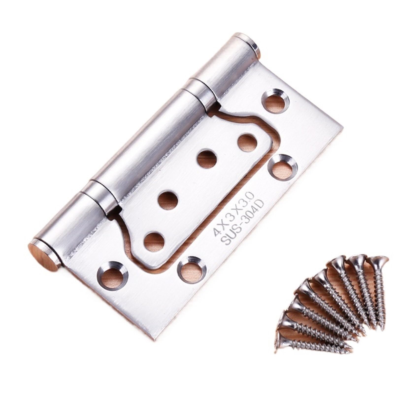 Kdhcvkz A-4 Inch 2Pcs 2Pcs Door Hinges Furniture Hinge Thickened 304 Stainless Steel(A-4 Inch 2Pcs)