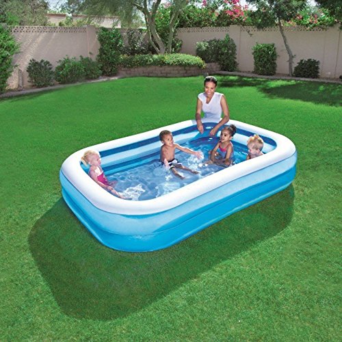 Aufblasbarer Rechteckiger Familienpool – UV-beständig, Stabil, Für Garten & Terrasse, 180x133x56 Cm