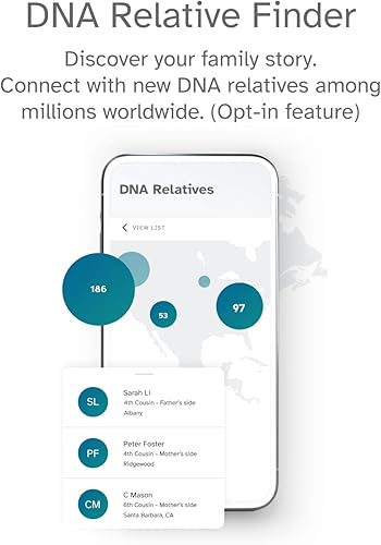 Miniatura 4 de 23andMe Ancestry Service - Kit de prueba de ADN, con informes genéticos y composición de ascendencia con más de 3000 regiones geográficas, árbol