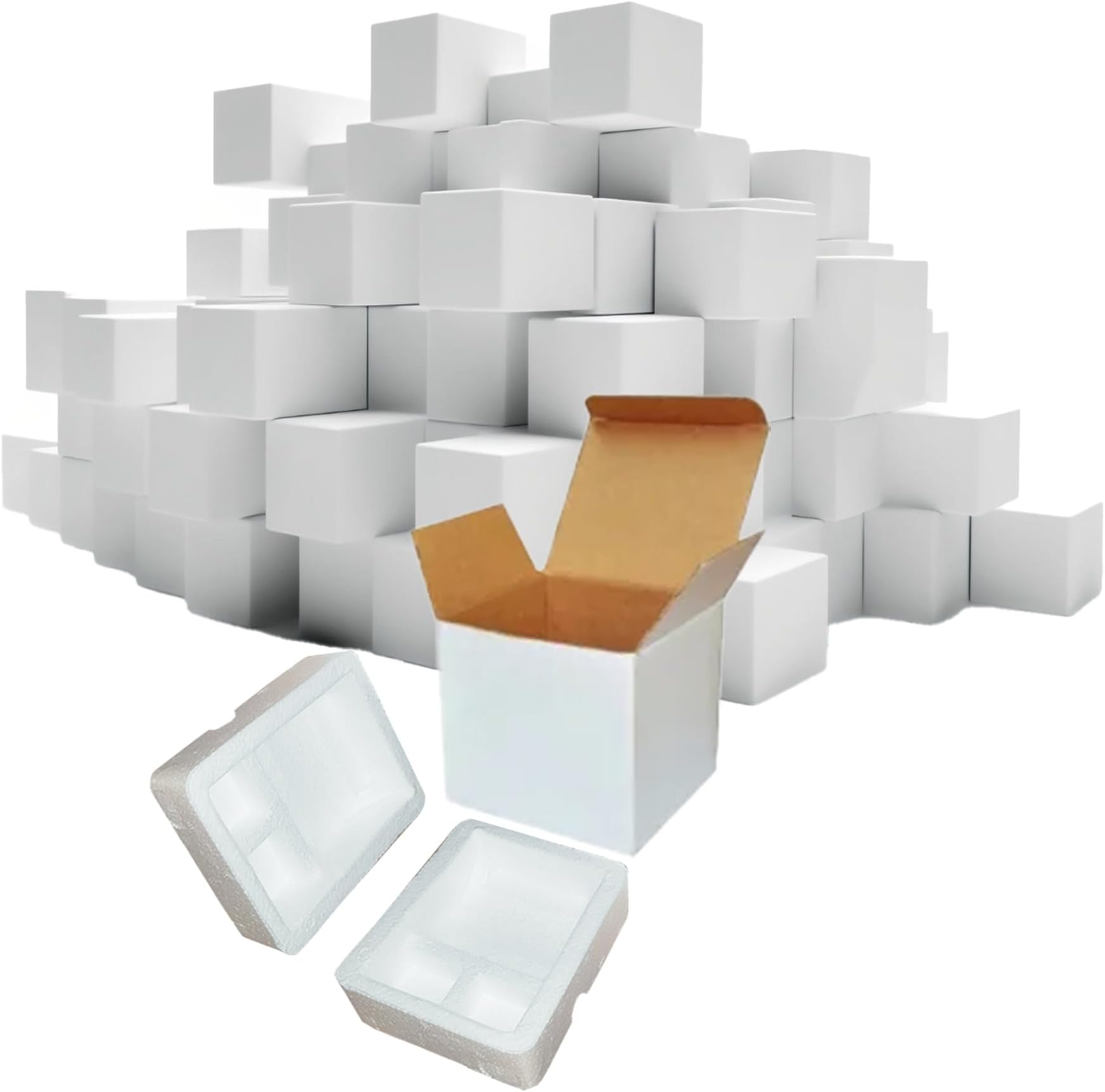 TWISTED ENVY Bulk Pack of 45 Mug Shipping Boxes for 11oz Mugs with Shockproof Packaging and Foam Supports