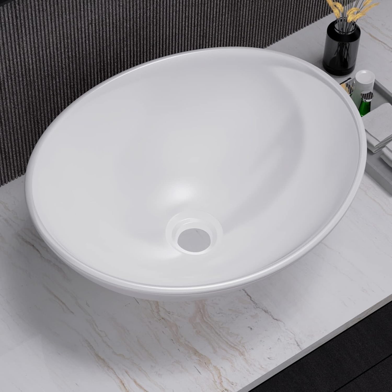 Buy Oval Bathroom Sink Countertop , Ceramic Cloakroom Vanities Hand