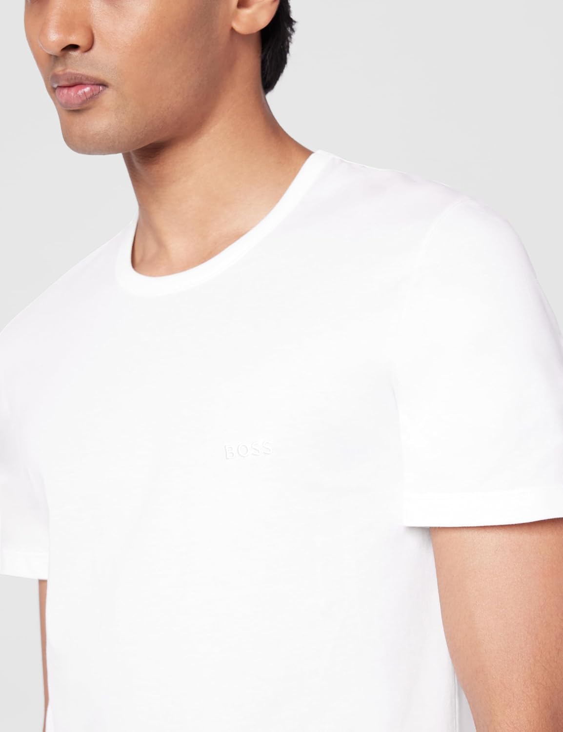 BOSS Men's Logo Embroidered Cotton Tee 3 Pack - Image 5