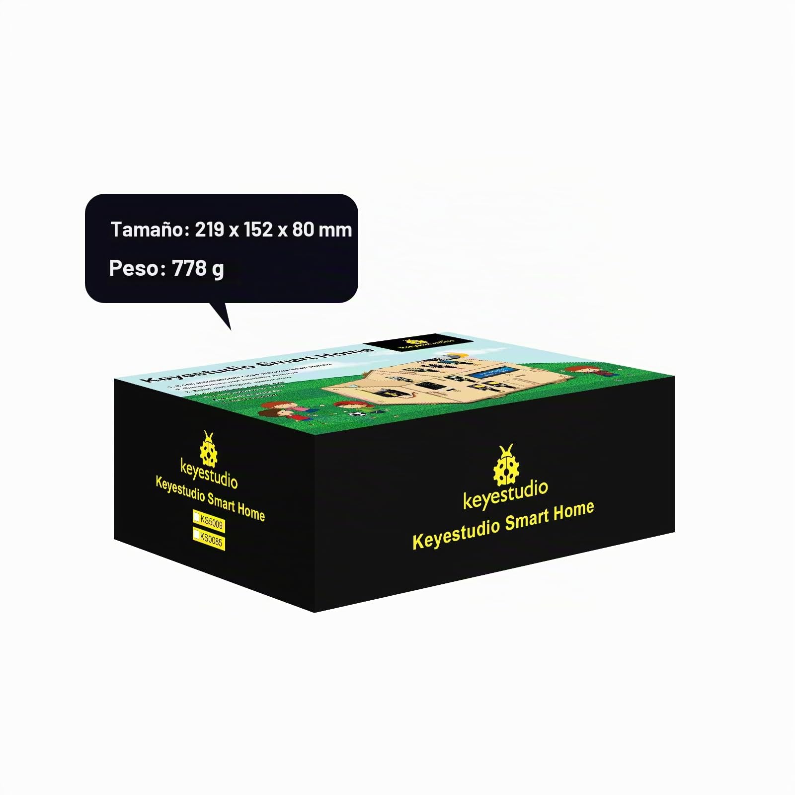 KEYESTUDIO ESP32 Smart Home IoT Stem Kit Compatible con Arduino IDE, con Placa ESP32, Python C, Proyecto Musical