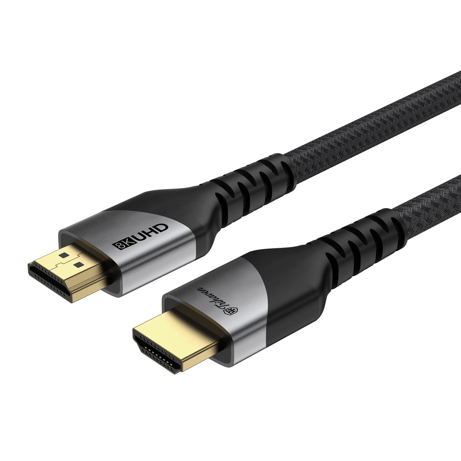 Cavo HDMI 2.1 8K a 60 Hz, 4K a 120 Hz, cavo HDMI intrecciato ad altissima velocità 48 Gbps con HDR dinamico, eARC, Dolby Vision e 3D, compatibile con TV, monitor, laptop, PS5, Xbox Series X