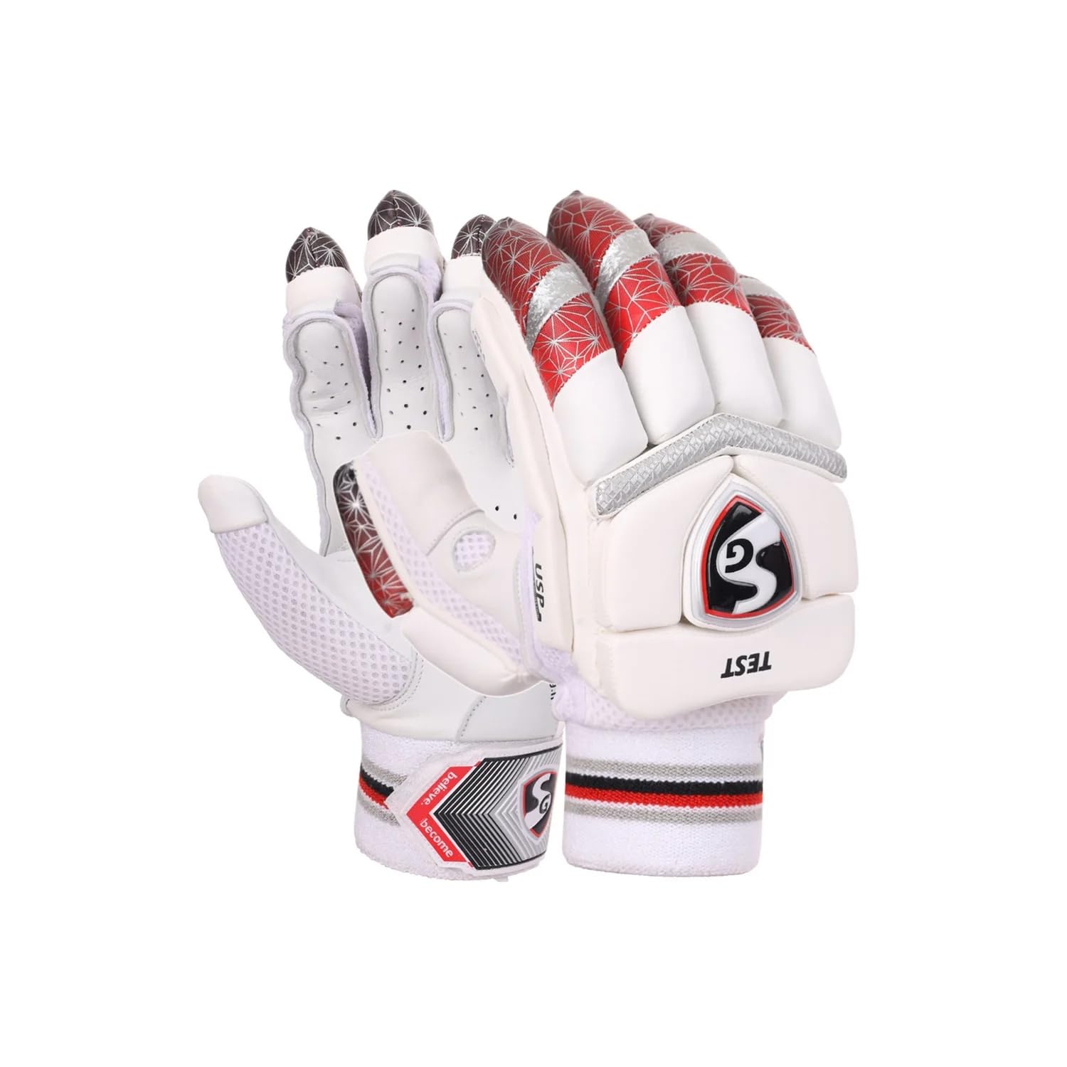 SG Test RH Batting Gloves with Multi-Layer Finger Protection, Leather Palm, Breathable Mesh, for Cricket (Multi Color, Adult)-image-44