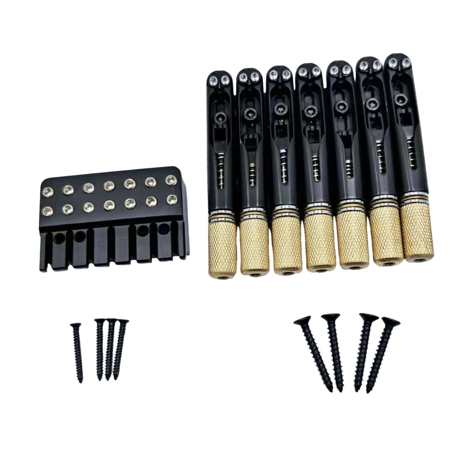 Guitar Bridge String Locks Set Replacement Locking Nut Metal for Headless 7 String