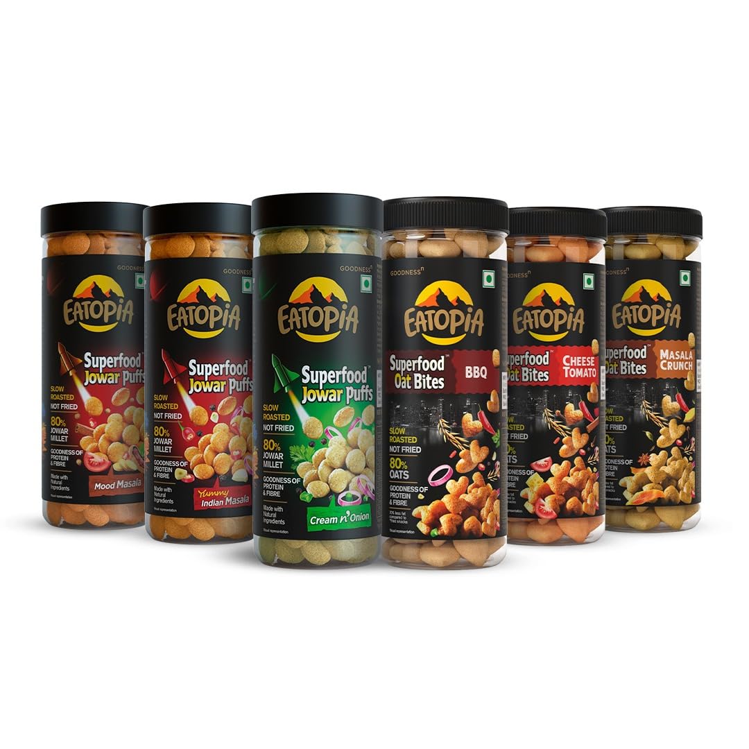 See full amazon price history chart for Eatopia Assorted Healthy Snacks | 3 Jowar Puffs + 3 Oats Bites | No Maida, Non-GMO, Not fried, Whole Grain | Healthy Diabetic Snacks | Healthy Snacks for Weight Loss | Pack of 6 (Pet Jar) | 345g Eatopia Assorted Healthy Snacks | 3 Jowar Puffs + 3 Oats Bites | No Maida, Non-GMO, Not fried, Whole Grain | Healthy Diabetic Snacks | Healthy Snacks for Weight Loss | Pack of 6 (Pet Jar) | 345g (B0CTTSZGXP) Amazon Price History, Amazon Price Tracker