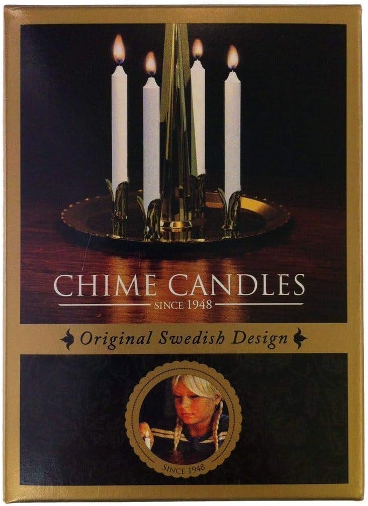 20 Pcs White Chime Candles – 4” x 0.5” – for Angel Chimes, Christmas Pyramids, Holiday Rituals, Spell & Magic Decor – Mini Taper Candles for Tree, Carousel & Candle Holders